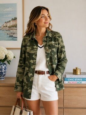 J. Crew Garment Dyed Lightweight Camo Jacket